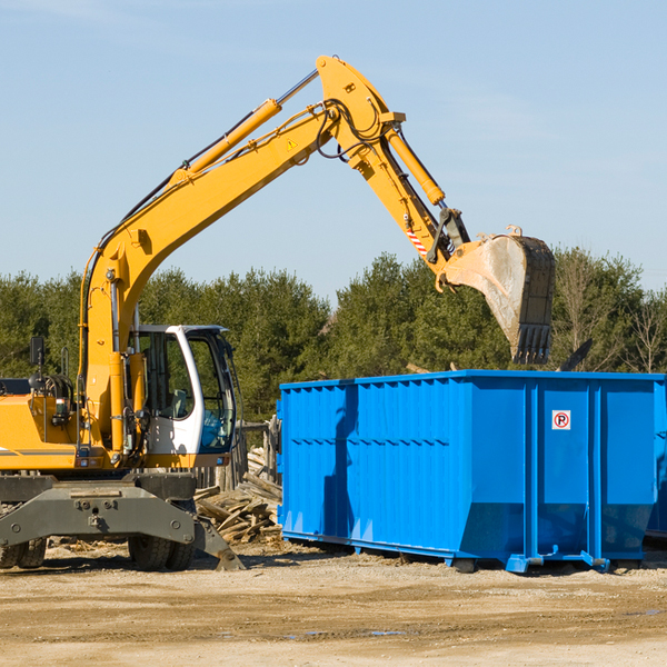 are there any restrictions on where a residential dumpster can be placed in Turtlecreek